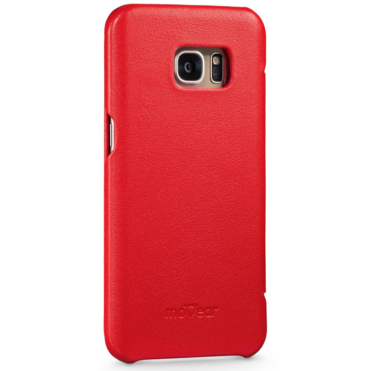 moVear flipSide S skórzane etui do Samsung Galaxy S7 edge (5.5") | Skóra naturalna nappa (Czerwona)