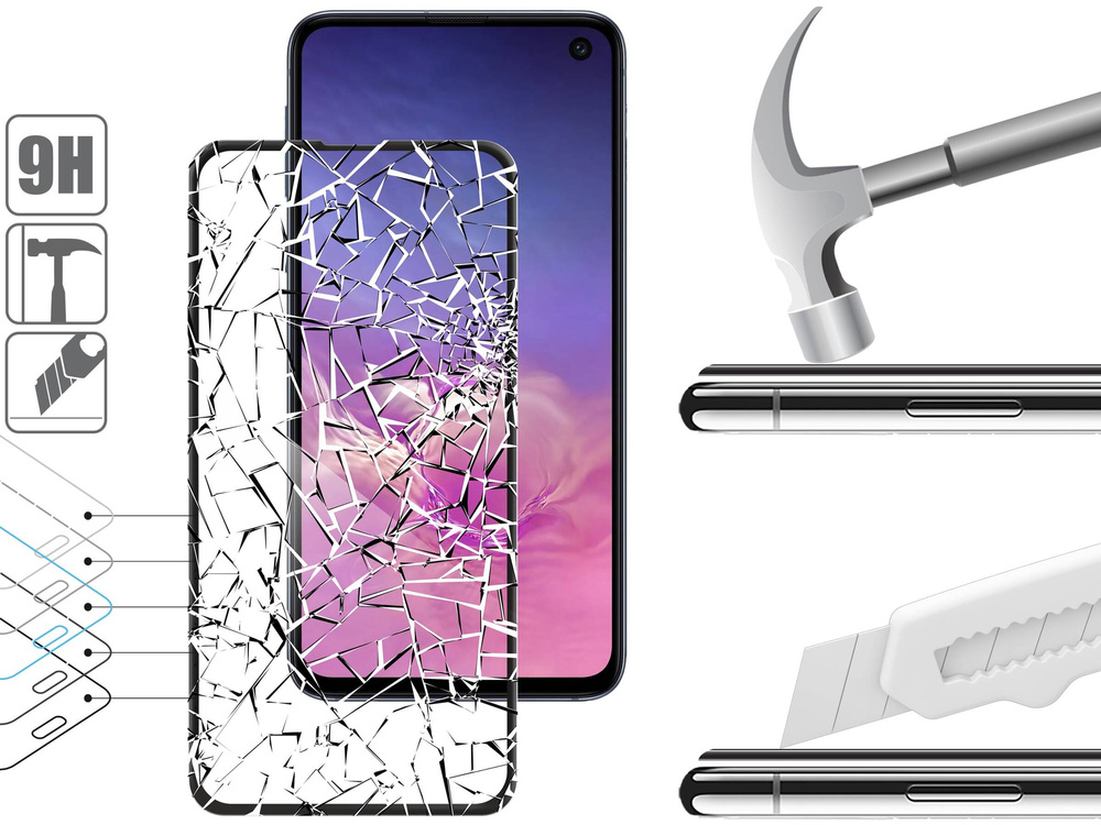 moVear GLASS mSHIELD 2.5D MAX do Samsung Galaxy S10e (5.8") (kompatybilne z etui)