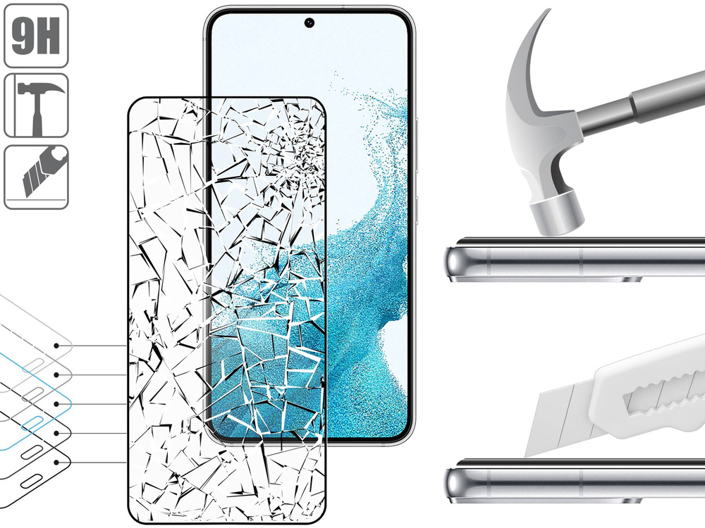 moVear GLASS mSHIELD 2.5D MAX do Samsung Galaxy S22 (6.1") (kompatybilne z etui)