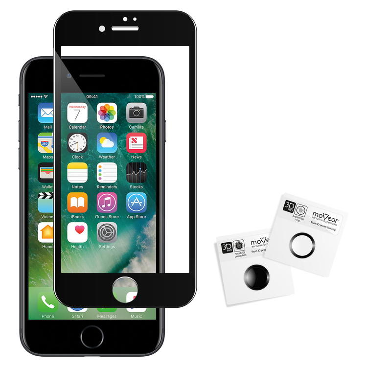 moVear GLASS mSHIELD 3D X-PRO na Apple iPhone 7 Plus | Szkło Hartowane na Cały Ekran, 9H