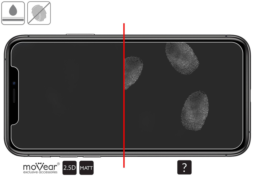 2 szt. | moVear GLASS mSHIELD 2.5D MATT do Apple iPhone 11 Pro Max / Xs MAX (6.5") (Antyrefleksyjne, kompatybilne z etui)