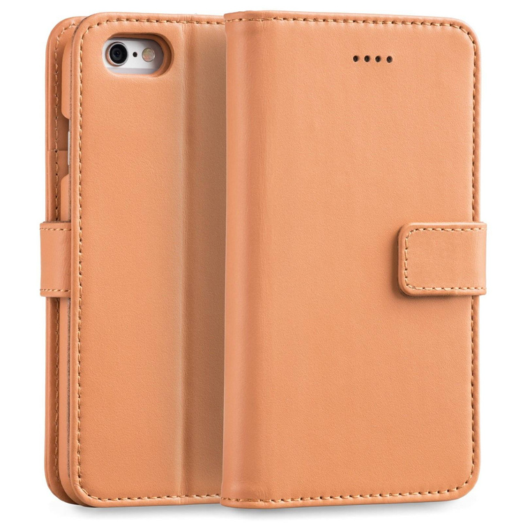 moVear multiCover W Skórzane Etui 3w1 do Apple iPhone 6 / 6s | Portfel, Wallet | Skóra Gładka | Cappuccino