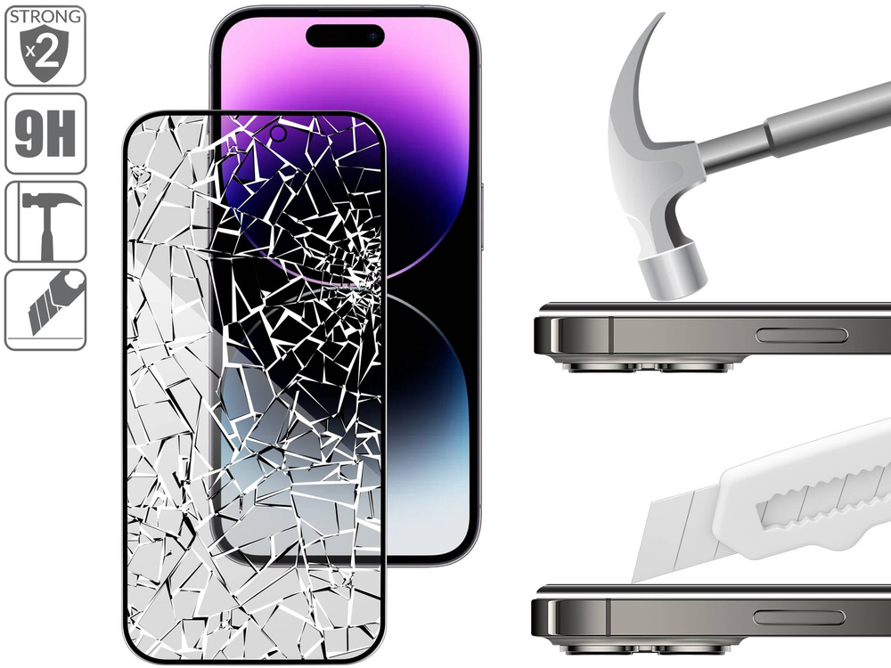 moVear GLASS mSHIELD 3D PRO privacy do Apple iPhone 14 Pro Max (6.7") | (Prywatyzujące)