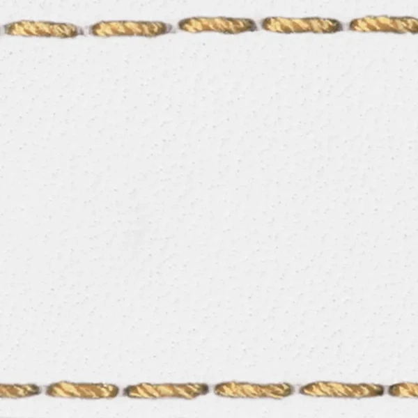 Podkładka W1 do paska 18mm | Biały / Złota nić