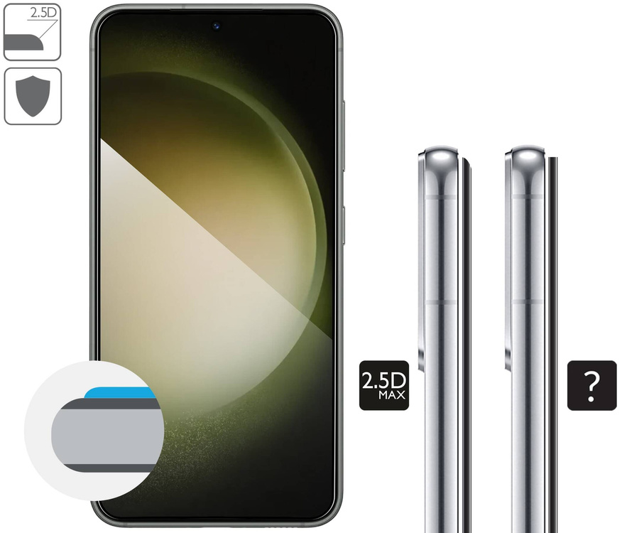 2 szt. | moVear GLASS mSHIELD 2.5D MAX do Samsung Galaxy S23+ (Plus) (6.6") (kompatybilne z etui)