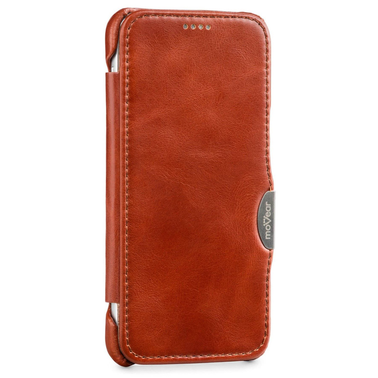 moVear flipSide C+ Skórzane Etui do Samsung Galaxy S7 | Skóra Vintage | Brązowy