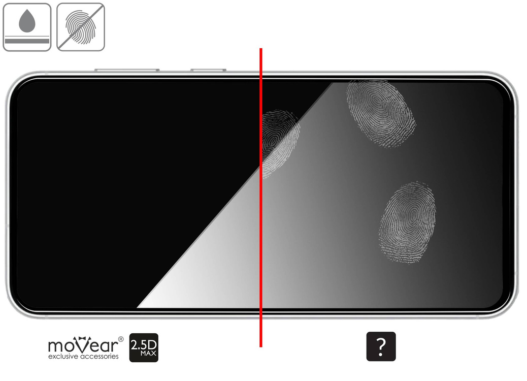 2 szt. | moVear GLASS mSHIELD 2.5D MAX do Samsung Galaxy S23 FE (6.4") (kompatybilne z etui)