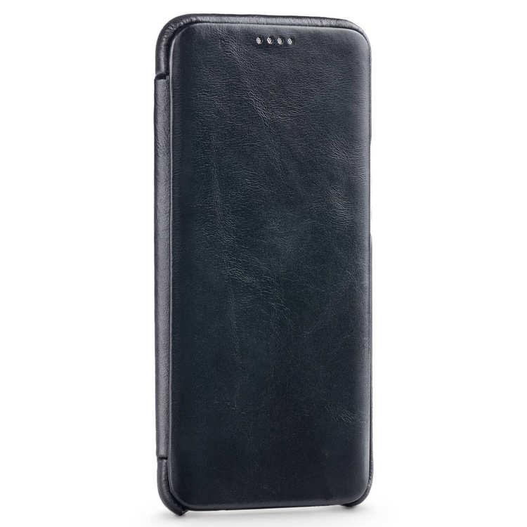 moVear flipSide S+ Skórzane Etui do Samsung Galaxy S8 | Skóra Vintage | Czarny