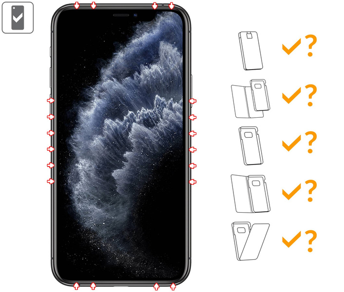 2 szt. | moVear GLASS mSHIELD 3D PRO privacy do Apple iPhone 11 Pro / Xs / X (5.8") | (Prywatyzujące)