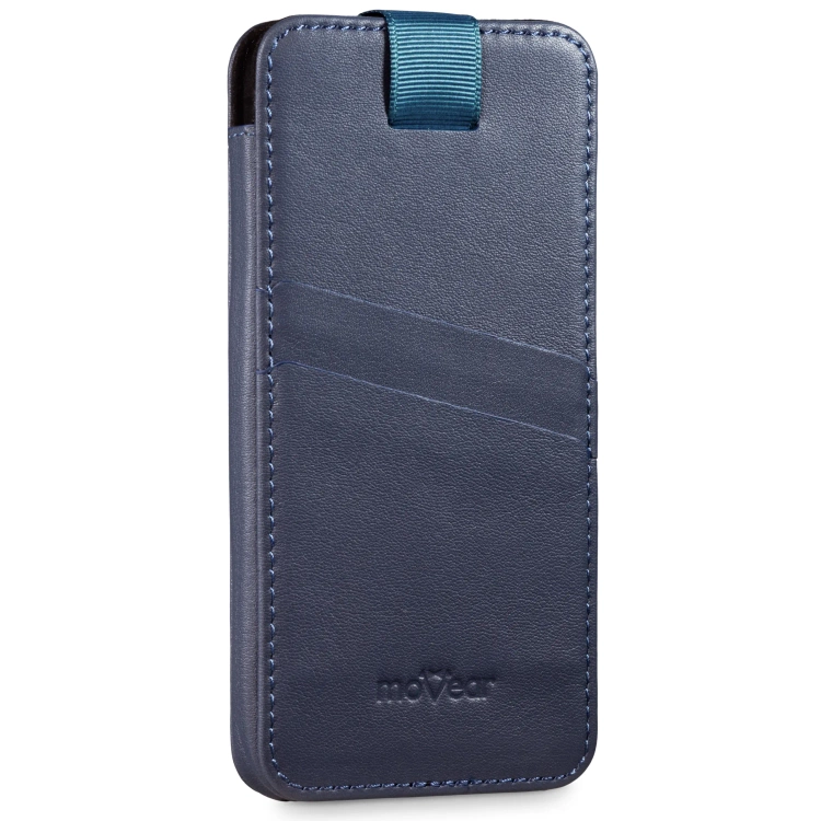 moVear pocketCase C+ skórzana wsuwka do Samsung rozmiar M (ok 151 x 73 x 9mm) | Skóra naturalna nappa (Granatowa)