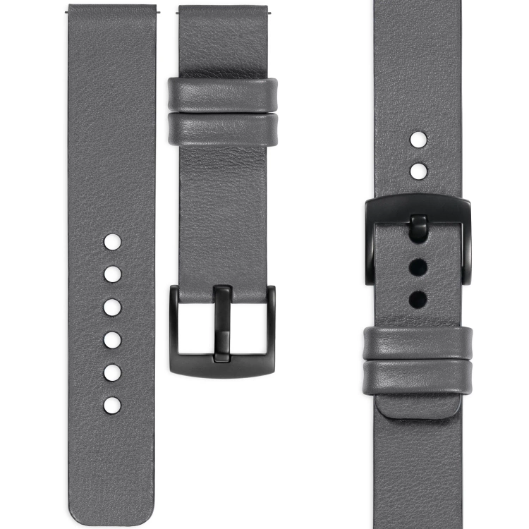 moVear Prestige S1 Skórzany pasek 22mm do Huawei Watch 5 4 3 2 1 - GT / Pro / Ultimate (48/46mm) | Szary [rozmiary XS-XXL i klamra do wyboru]