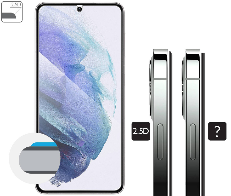 moVear GLASS mSHIELD 2.5D do Samsung Galaxy S21 (6.2") (kompatybilne z etui)