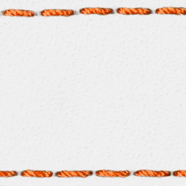Podkładka W1 do paska 18mm | Biały / Ciemnopomarańczowa nić