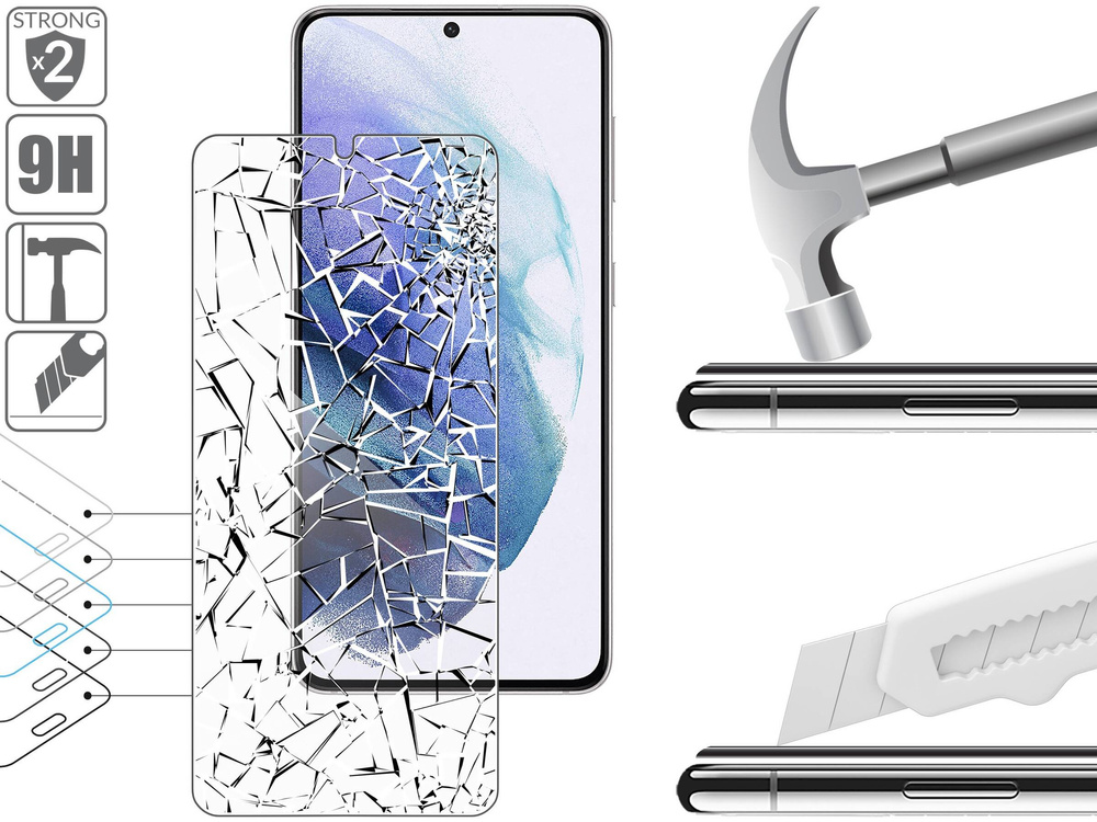 moVear GLASS mSHIELD 2.5D do Samsung Galaxy S21 (6.2") (kompatybilne z etui)