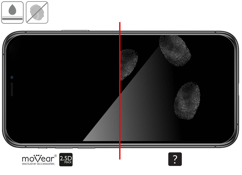 moVear GLASS mSHIELD 2.5D MAX do Apple iPhone 11 Pro Max / Xs MAX (6.5") (kompatybilne z etui)