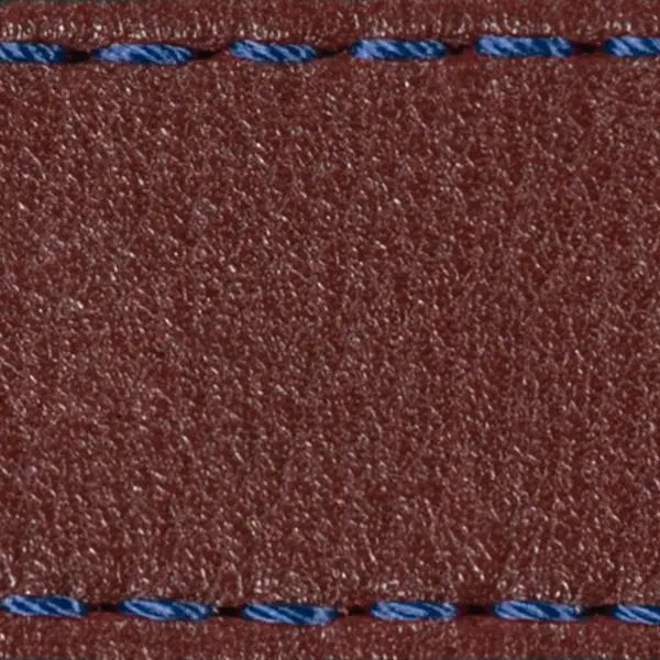 Pasek C1 19mm | Kasztanowy / Granantowa nić | Części skórzane bez klamry