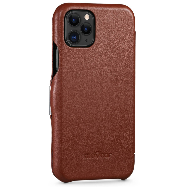moVear flipSide C skórzane etui do Apple iPhone 11 Pro (5.8") | Skóra naturalna nappa (Brązowa)