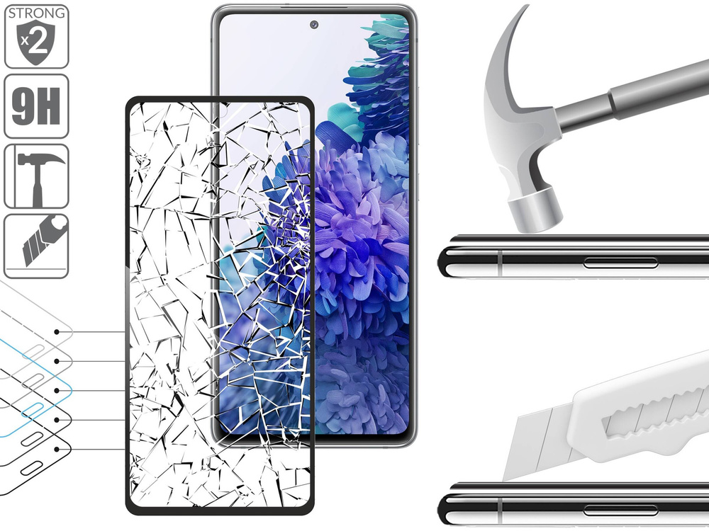 2 szt. | moVear GLASS mSHIELD 2.5D MAX do Samsung Galaxy S20 FE (6.5") (kompatybilne z etui)