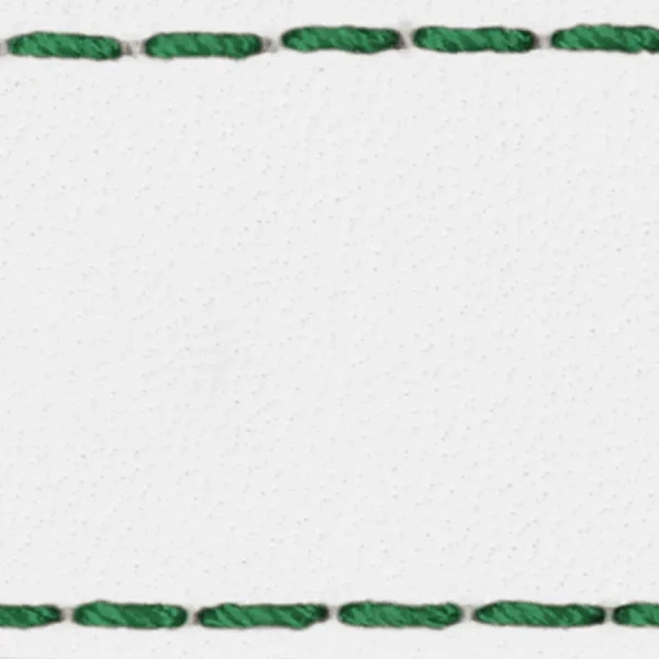 Podkładka W1 do paska 24mm | Biały / Ciemnozielona nić