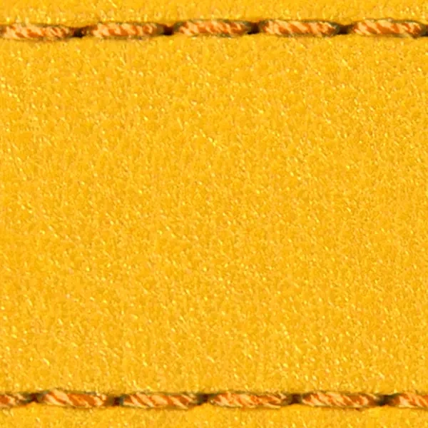 Pasek C1 20mm | Żółty / Pomarańczowa nić | Części skórzane bez klamry