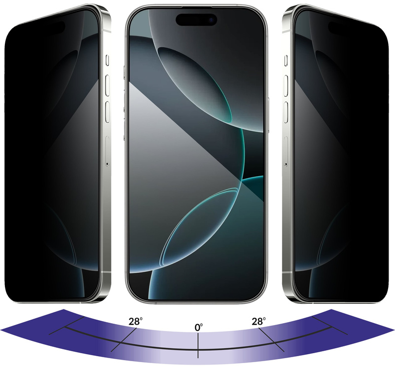2 szt. | moVear mBOX GLASS mSHIELD 2.5D MAX privacy do Apple iPhone 17 Pro Max / 16 Pro Max (6.9") (Anty spy, z Aplikatorem)