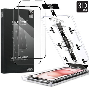 2 szt. | moVear mBOX GLASS mSHIELD 3D PRO do Apple iPhone 16 / 15 (6,1") (łatwy montaż)