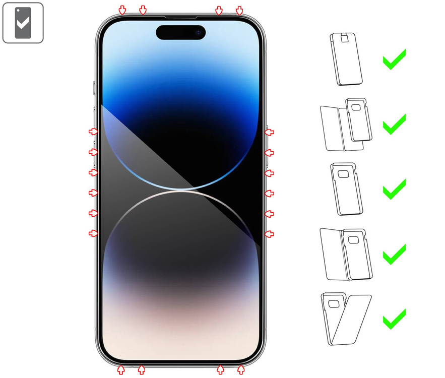 moVear mBOX GLASS mSHIELD 3D PRO do Apple iPhone 14 Pro Max (6.7") (łatwy montaż)