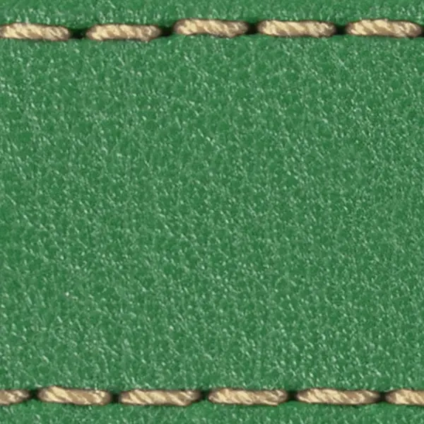 Pasek C1 23mm | Zielony / Kremowa nić | Części skórzane bez klamry