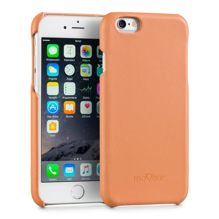 moVear backCover S Skórzane Etui Plecki do Apple iPhone 6 / 6s | Skóra Gładka | Cappuccino