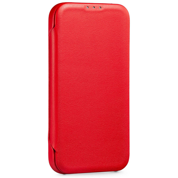 moVear flipSide 4S skórzane etui do Apple iPhone 14 (6,1") | Skóra naturalna gładka (Czerwona)