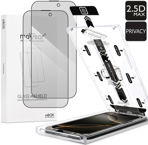 2 szt. | moVear mBOX GLASS mSHIELD 2.5D MAX privacy do Apple iPhone 17 Pro / 17 / 16 Pro (6.3") (Anty spy, z Aplikatorem)