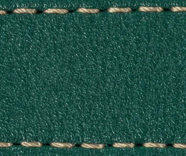 Pasek C1 23mm | Zielony butelkowy / Kremowa nić | Części skórzane bez klamry