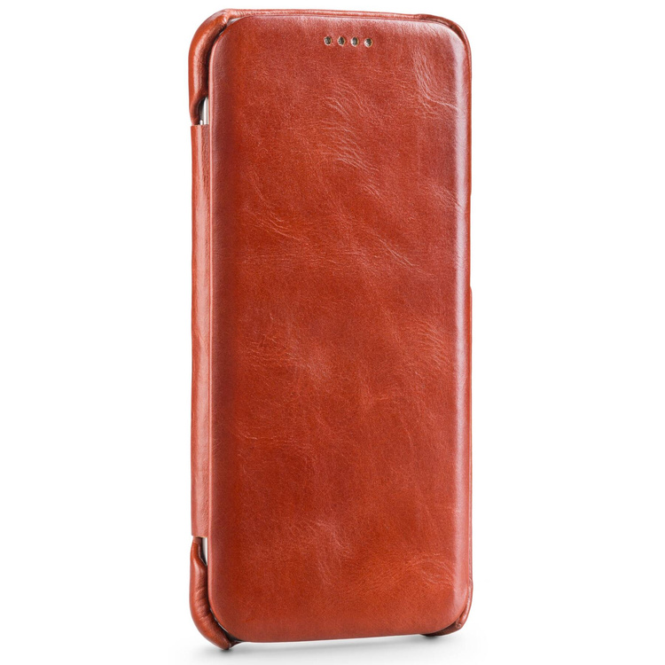 moVear flipSide S skórzane etui do Samsung Galaxy S7 edge (5.5") | Skóra naturalna vintage (Brązowa)