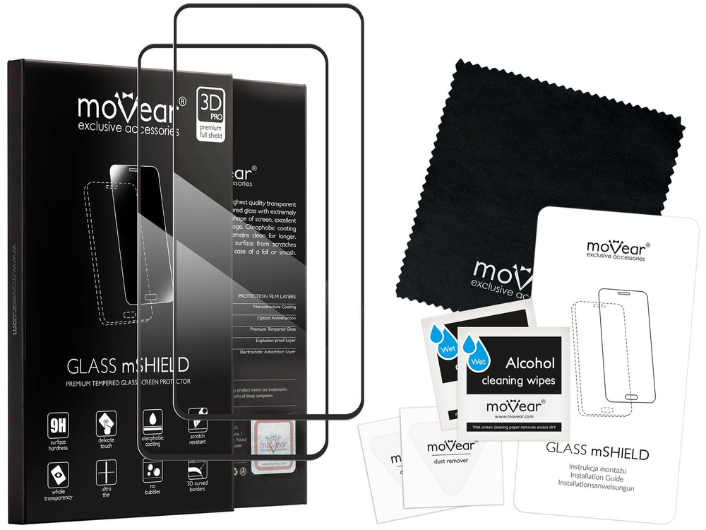 2 szt. | moVear GLASS mSHIELD 3D PRO-E do Samsung Galaxy A51 (6.5") (kompatybilne z etui)