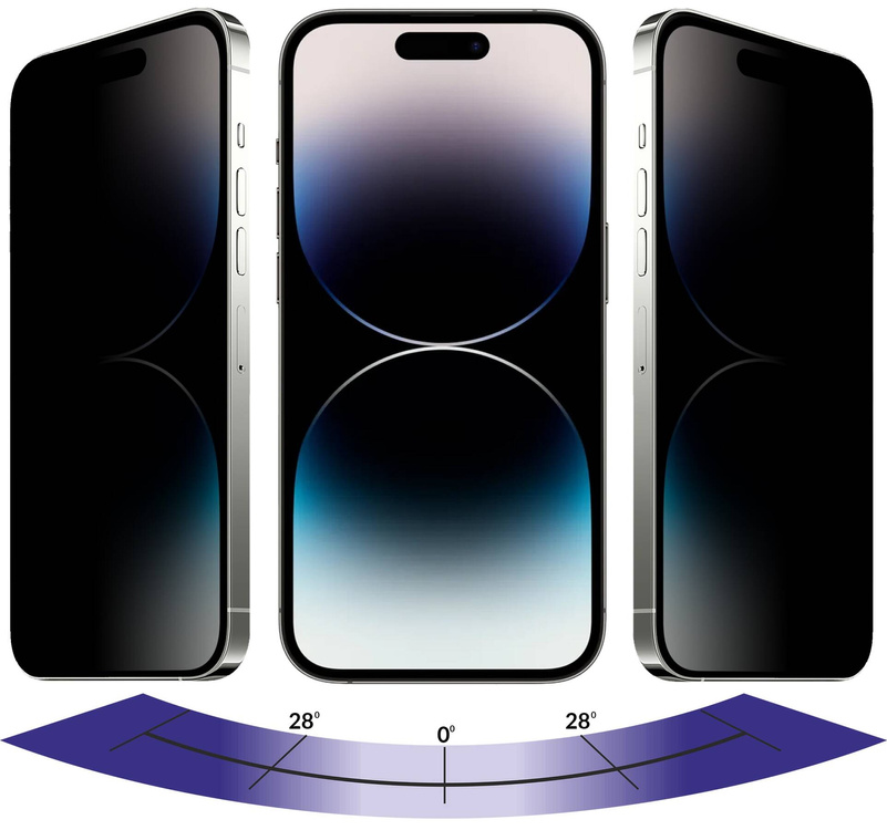 moVear GLASS mSHIELD 3D PRO privacy do Apple iPhone 14 Pro (6.1") | (Prywatyzujące)