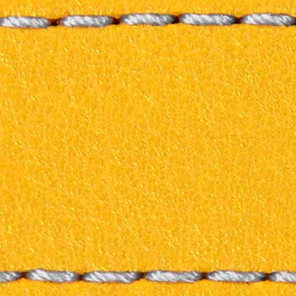 Pasek C1 23mm | Żółty / Srebrna nić | Części skórzane bez klamry