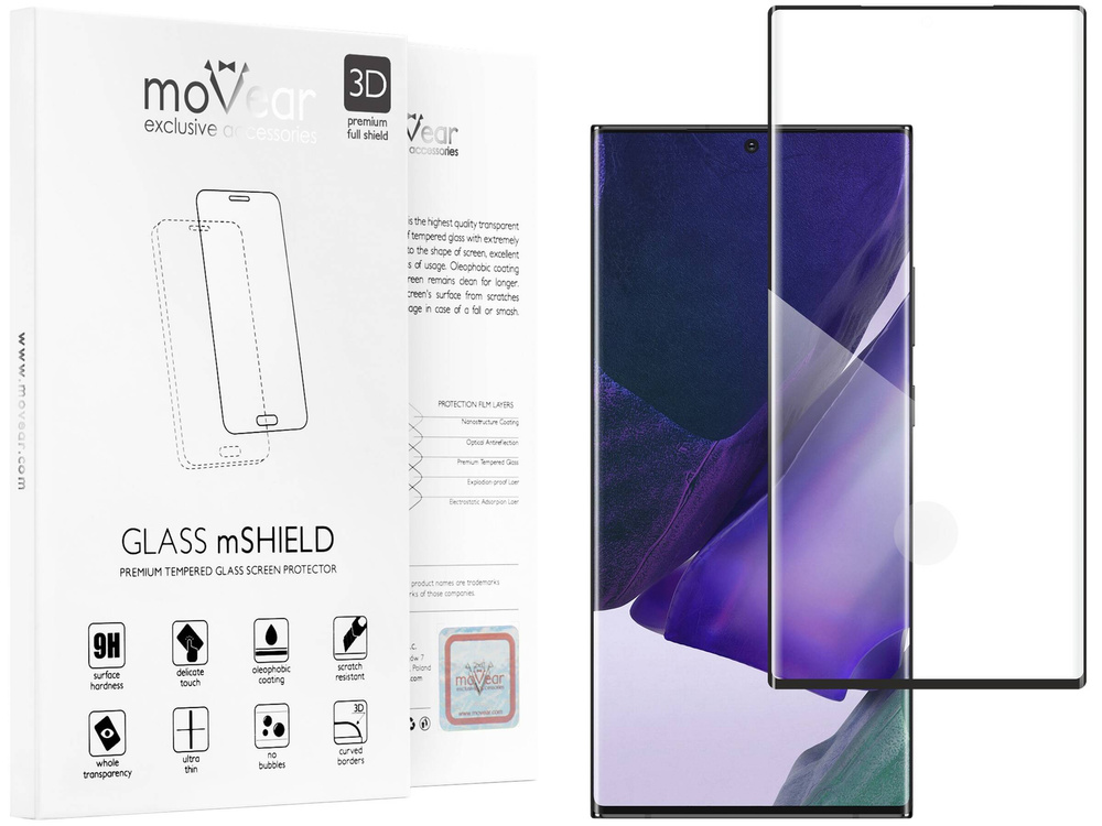 moVear GLASS mSHIELD 3D do Samsung Galaxy Note 20 Ultra (6.9") (na cały ekran)