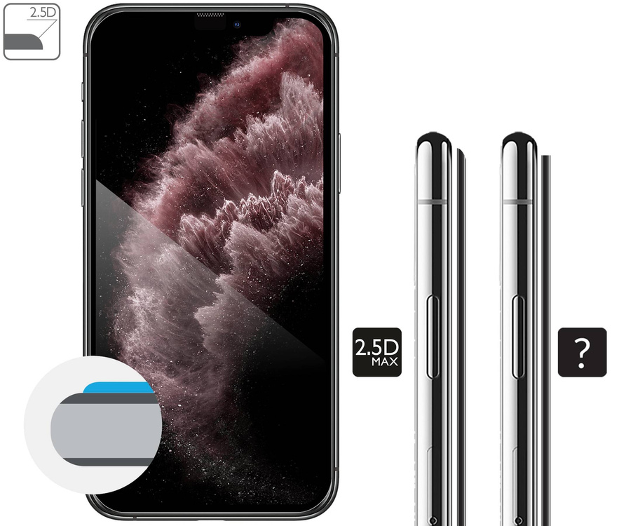 moVear mBOX GLASS mSHIELD 2.5D MAX do Apple iPhone 11 Pro Max / Xs MAX (6.5") (łatwy montaż)