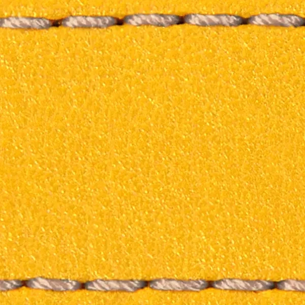 Pasek C1 22mm | Żółty / Różowo złota nić | Części skórzane bez klamry