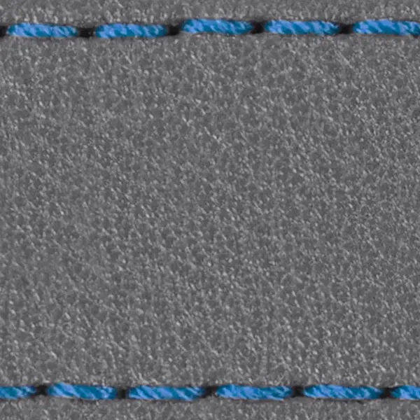 Pasek C1 18mm | Szary / Niebieska nić | Części skórzane bez klamry