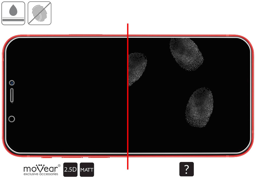 2 szt. | moVear GLASS mSHIELD 2.5D MATT do Apple iPhone 12 Mini (5.4") (Antyrefleksyjne, kompatybilne z etui)