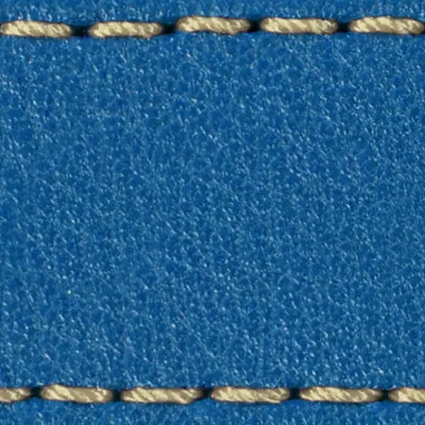 Pasek C1 23mm | Niebieski / Kremowa nić | Części skórzane bez klamry