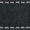 Pasek C1 21mm | Czarny / Biała nić | Części skórzane bez klamry
