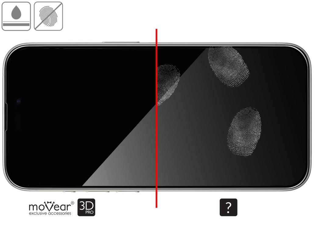 2 szt. | moVear mBOX GLASS mSHIELD 3D PRO do Apple iPhone 15 Pro (6.1") (łatwy montaż)