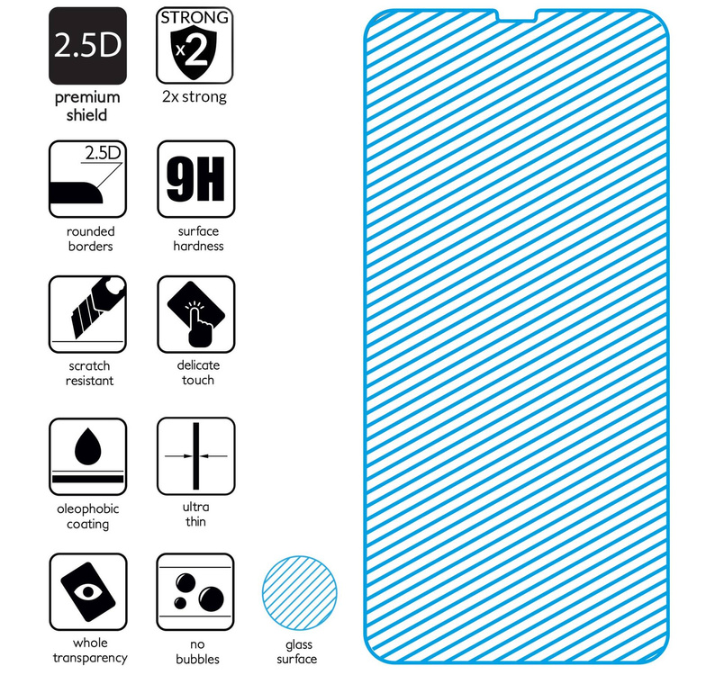 2 szt. | moVear GLASS mSHIELD 2.5D do Apple iPhone 11 / Xr (6.1") (kompatybilne z etui)