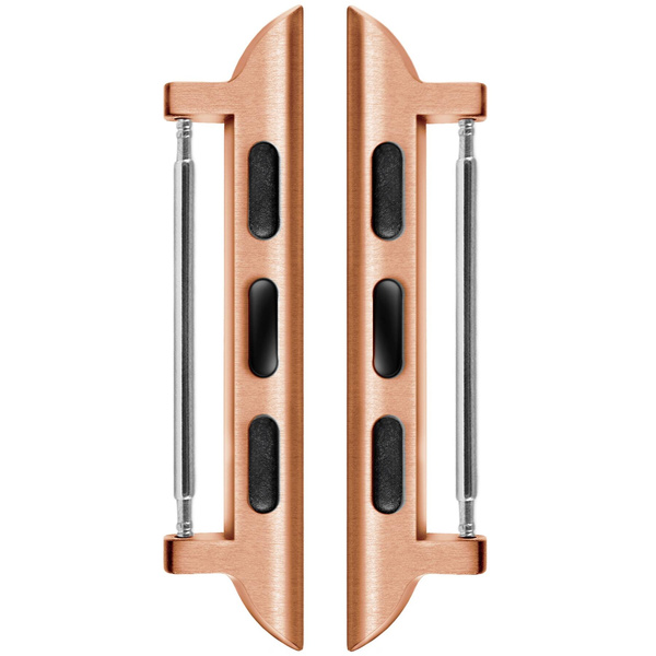 moVear | Adapter paska 20mm do Apple Watch 9/8/7/6/SE/5/4/3/2/1 (41/40/38mm) | Różowe Złoto Stal nierdzewna +PVD