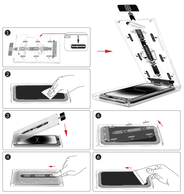 2 szt. | moVear mBOX GLASS mSHIELD 2.5D do Apple iPhone 16e / 14 / 13 / 13 Pro (6.1") (łatwy montaż)