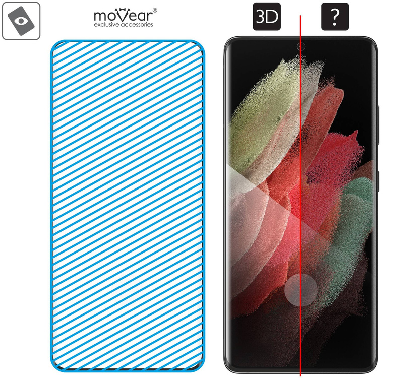 moVear GLASS mSHIELD 3D do Samsung Galaxy S21 Ultra (6.8") (na cały ekran)