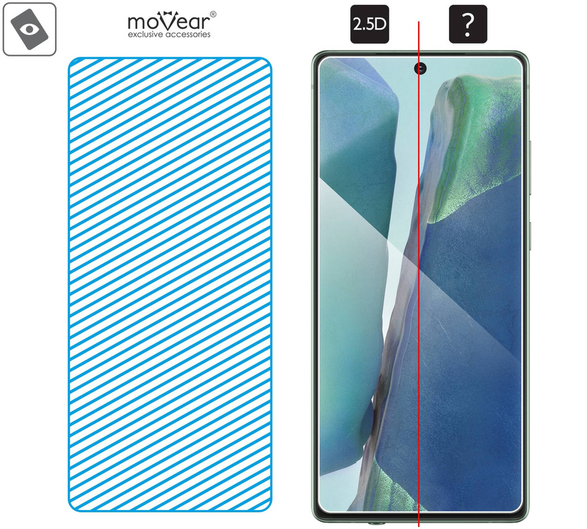 moVear GLASS mSHIELD 2.5D do Samsung Galaxy Note 20 (6.7") (kompatybilne z etui)