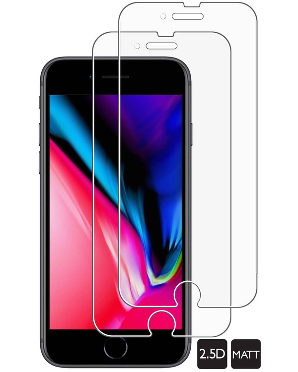 2 szt. | moVear GLASS mSHIELD 2.5D MATT do Apple iPhone 8 Plus / 7 Plus (5.5") (Antyrefleksyjne, kompatybilne z etui)